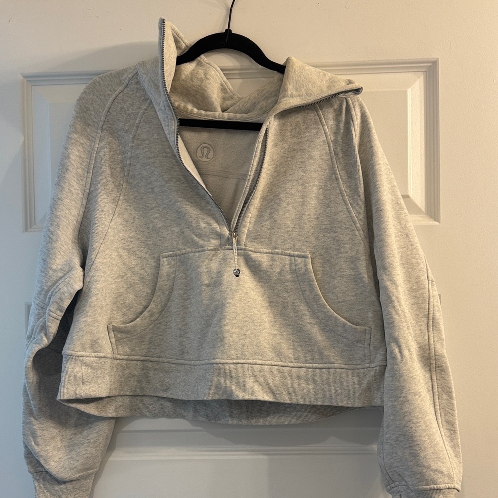 lululemon athletica Light Gray Half-Zip Hoodie